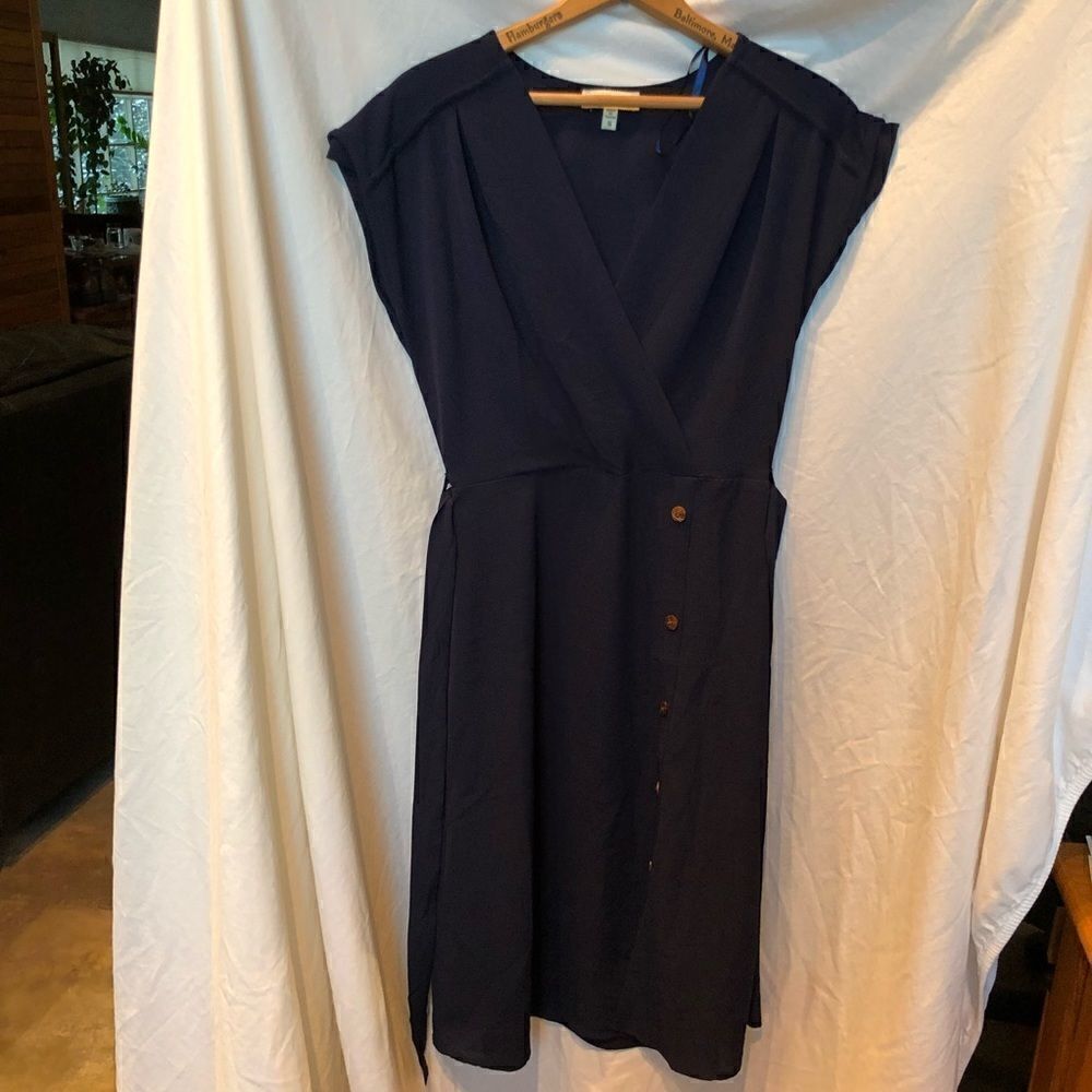 Monteau Dress Midi Dark Blue Small NWOT